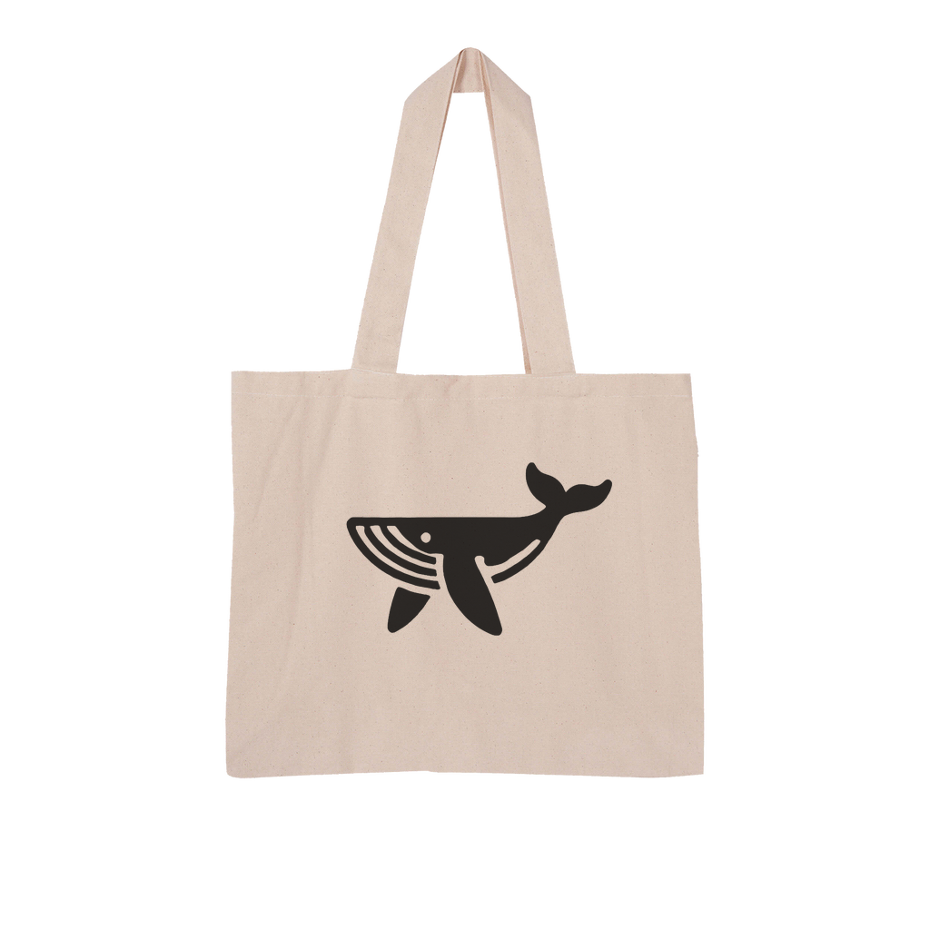WHALE - Large Organic Tote Bag