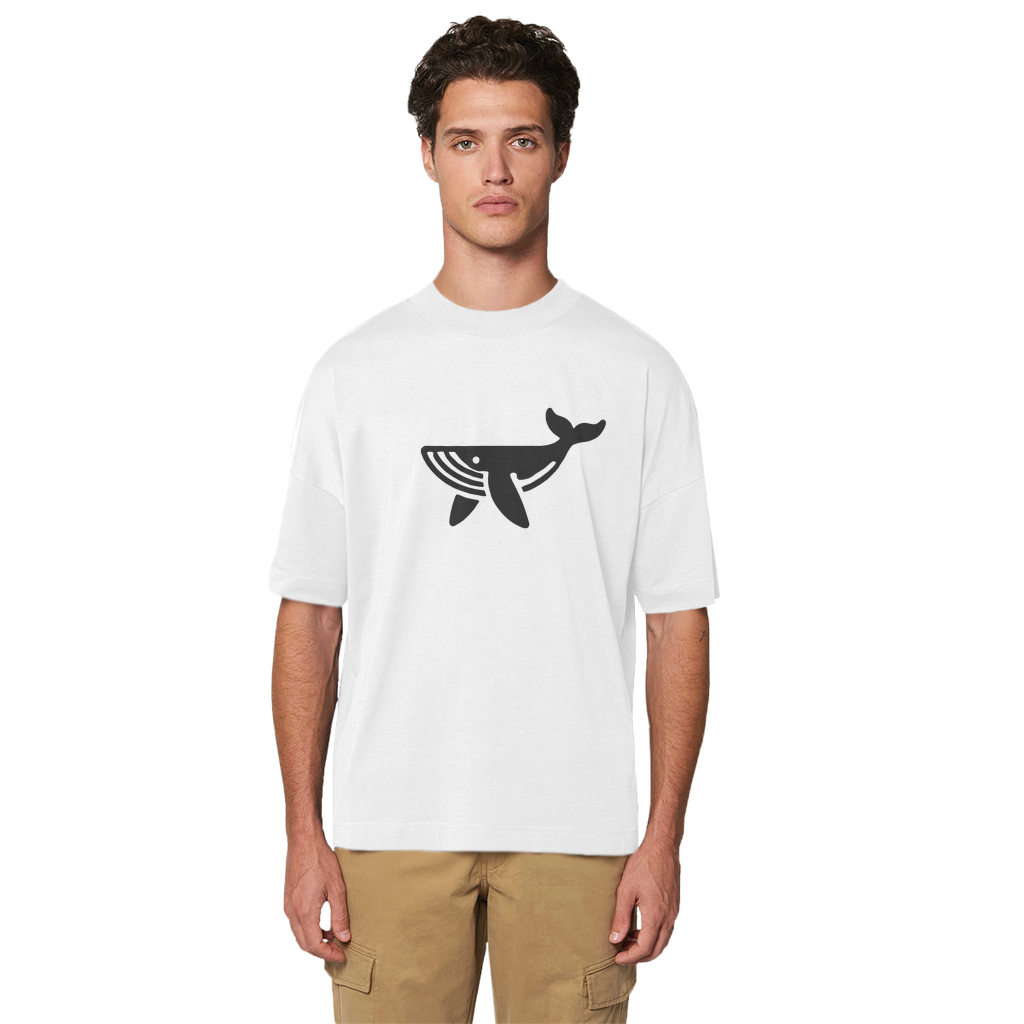 WHALE - Premium Organic Oversized T-Shirt | Unisex Fashion with Dropped Shoulders
