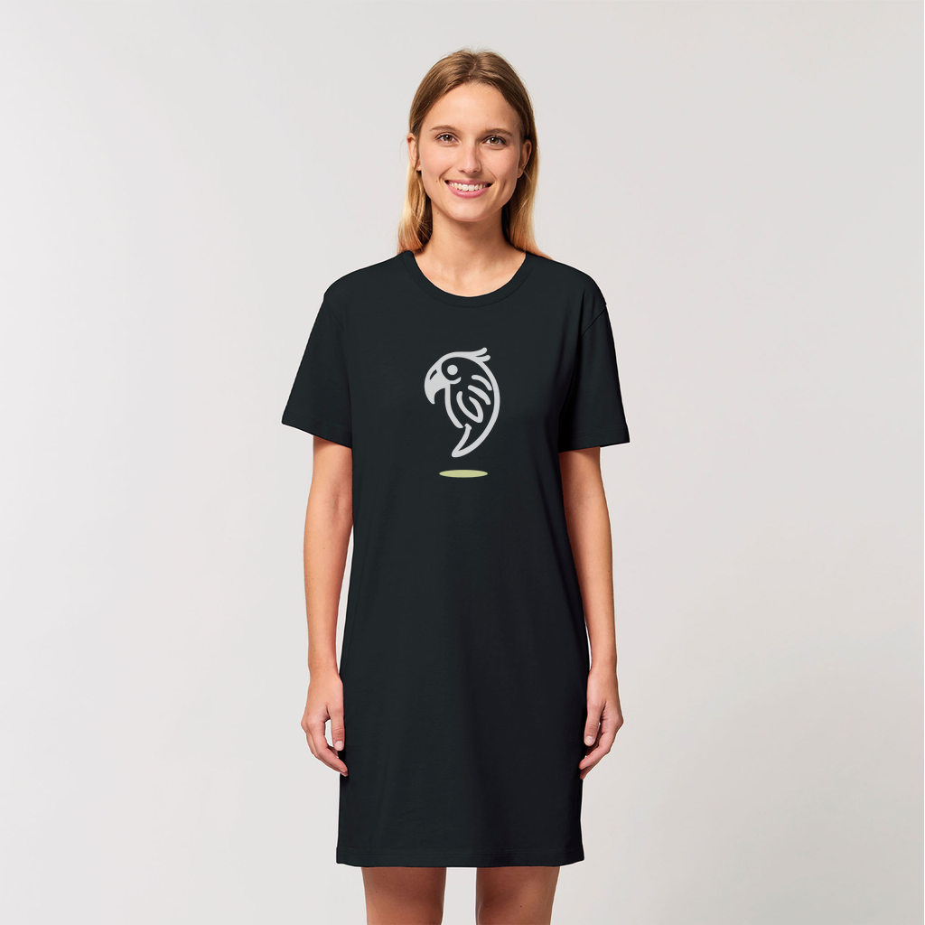 WHITE PARROT - Organic T-Shirt Dress