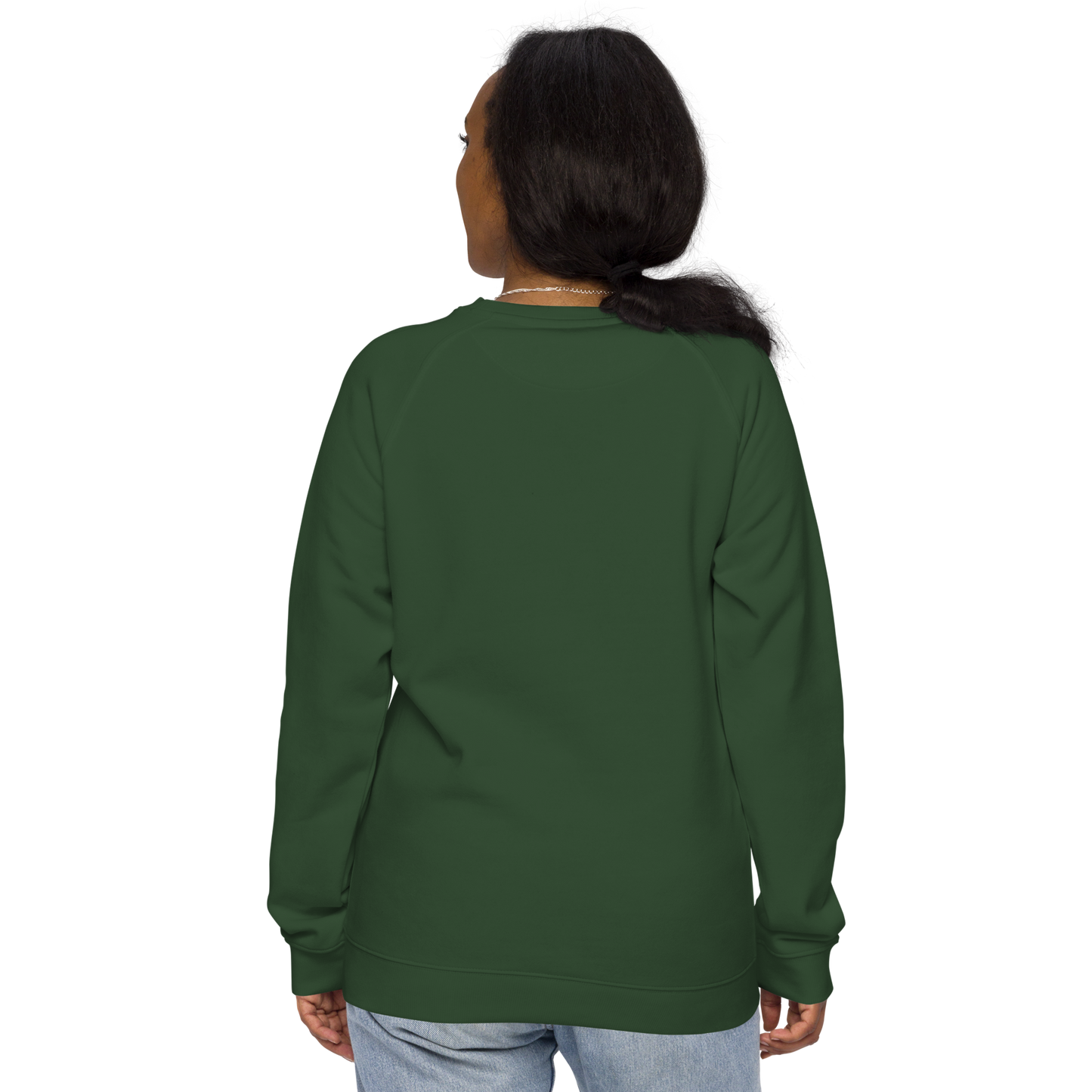 WHITE PARROT - Unisex organic raglan sweatshirt