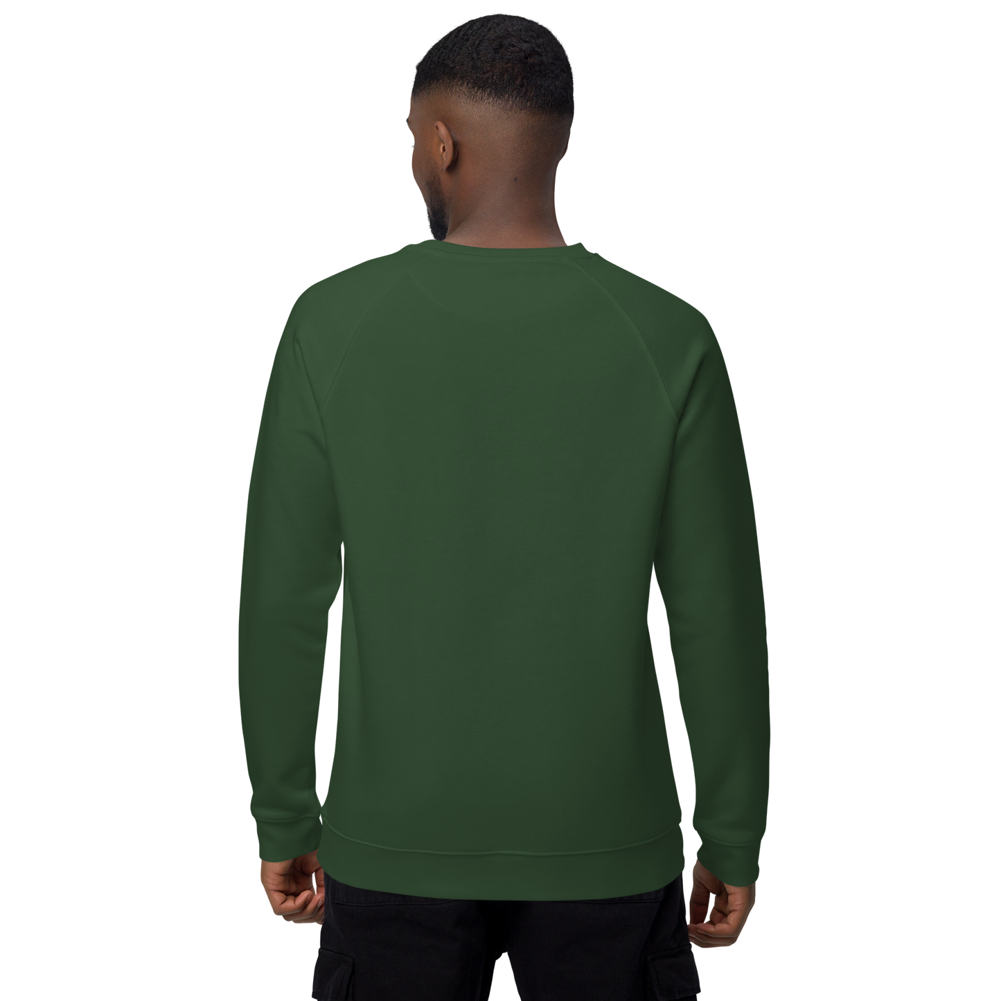 WHITE TURTLE - Unisex organic raglan sweatshirt