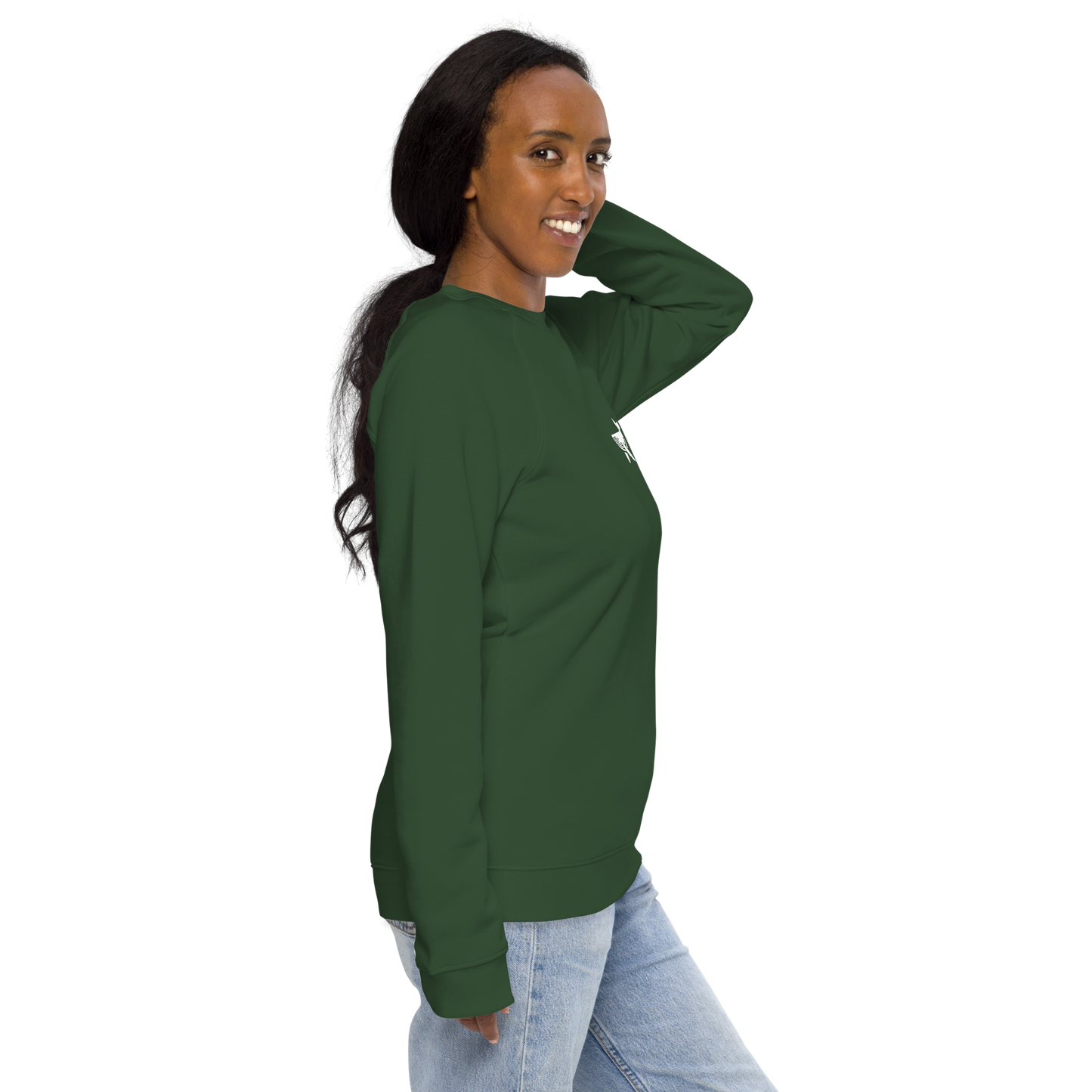 WHALE - Unisex organic raglan sweatshirt