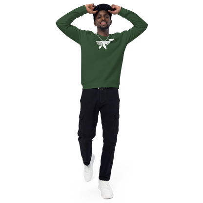 WHALE - Unisex organic raglan sweatshirt