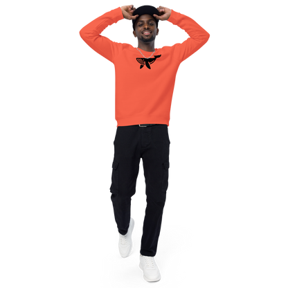 WHALE - Unisex organic raglan sweatshirt