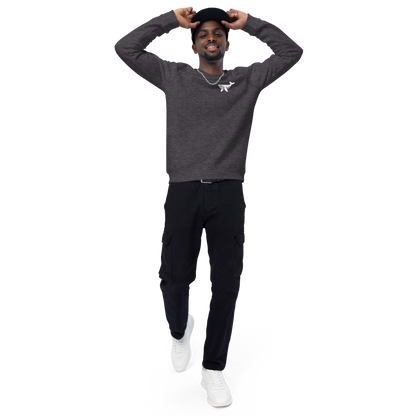 WHALE - Unisex organic raglan sweatshirt