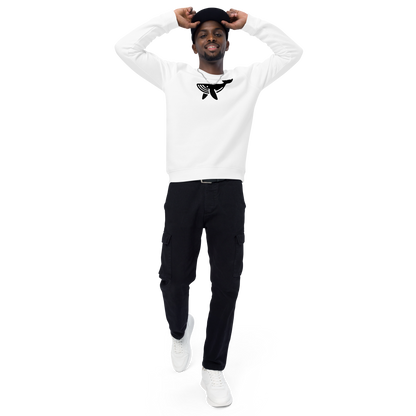 WHALE - Unisex organic raglan sweatshirt